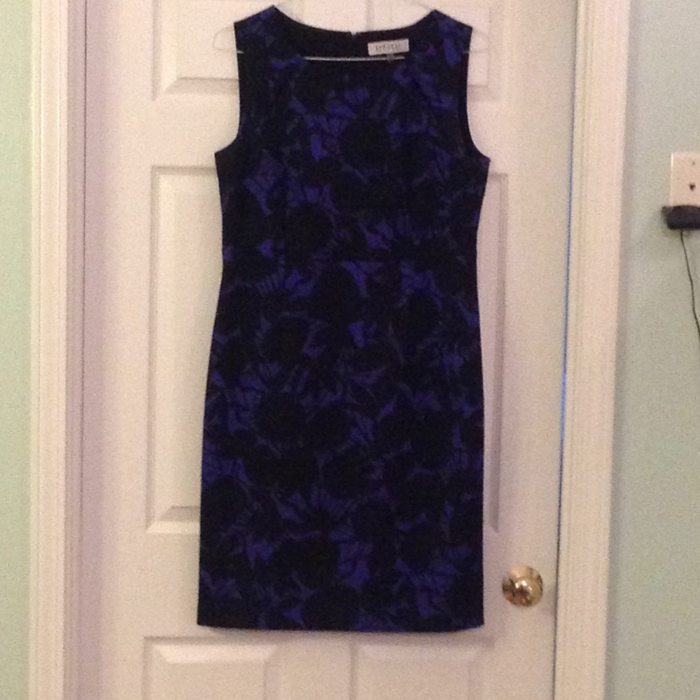 Blue and black dress